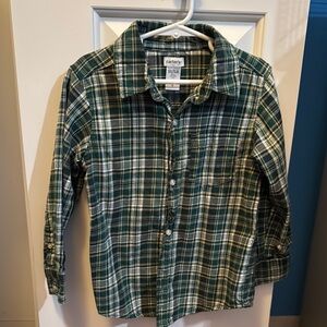 Carter's Green Plaid Kids Shirt